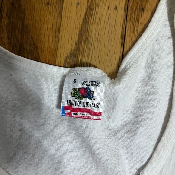 VTG Crescent Boat Club Tank Top T-shirt Single Stitch USA Fruit Of The Loom Sz S - Picture 2 of 11
